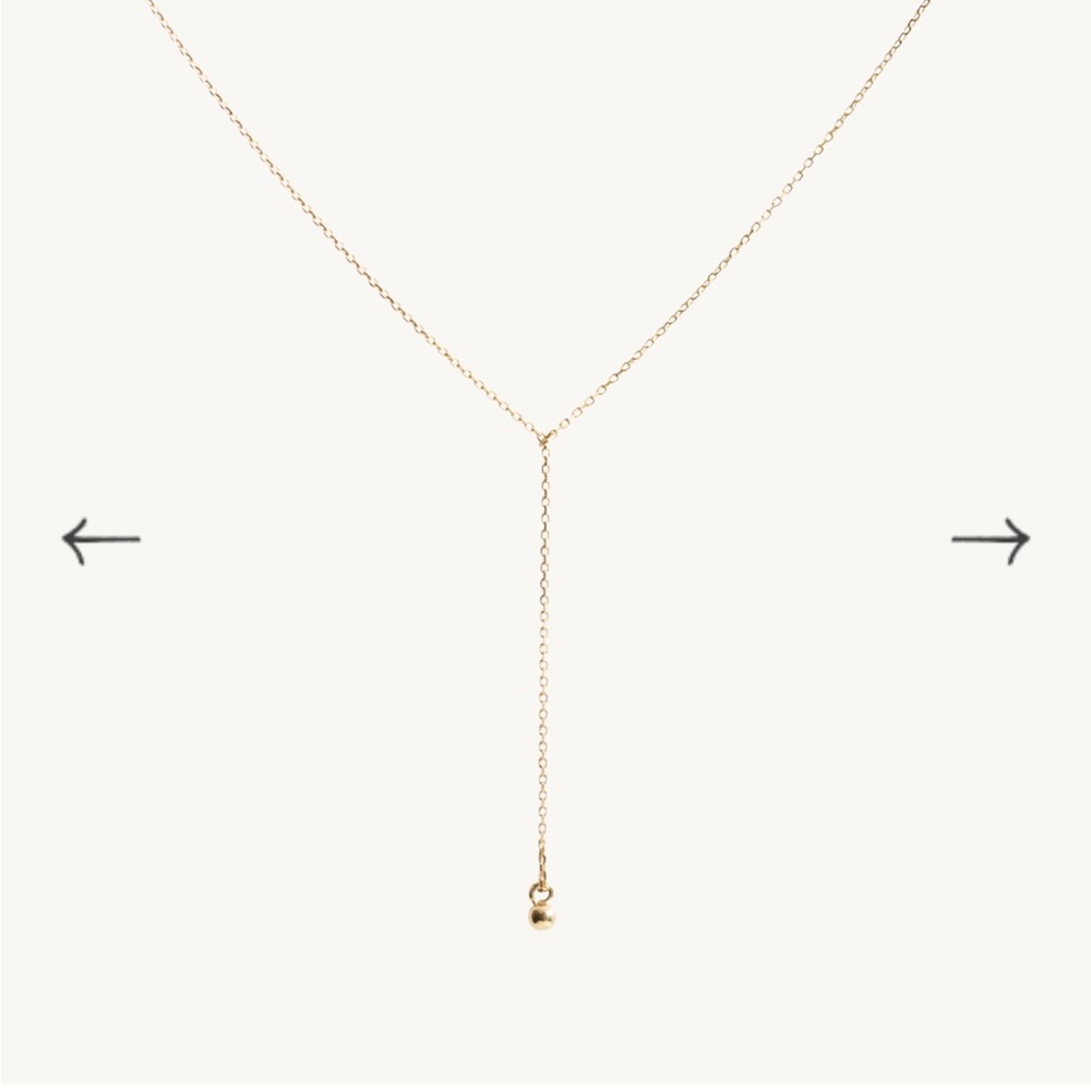Catbird 14k Solid Gold Greco Lariat Necklace